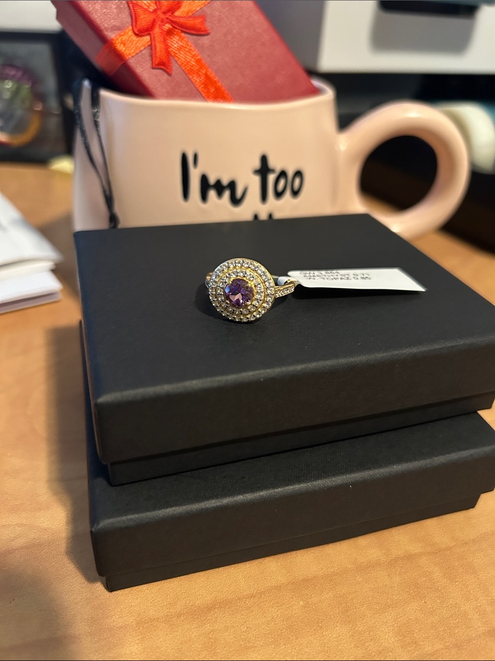 Jay’s Amethyst with Topaz. GW 3.864 Amethyst 0.71 Topaz 0.85